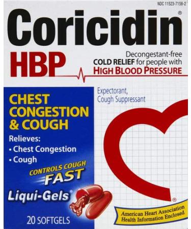 Coricidin HBP Chest Congestion & Cough Liquid Soft Gels 20 ct