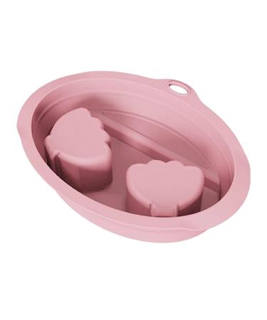 Bol Ongles D poseur Bassin De Manucure Pour Les Mains - Bol de Trempage en Silicone pour D capage de Ongles pour Femmes et Filles Maison Voyage Spa Salon Rose