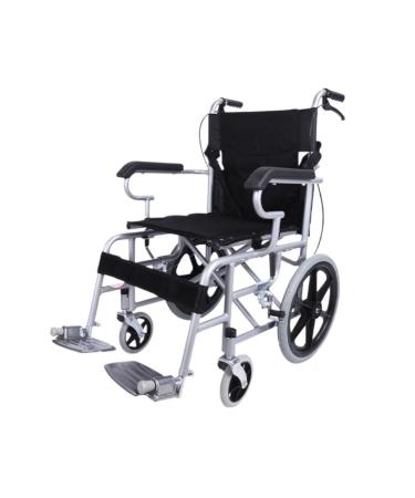 Wheelchair for Outdoor Folding Wheelchairs Lightweight Self Propelled Transport Wheelchair Foldable Sport Wheelchairs Footrest Wheel Chair(Black)