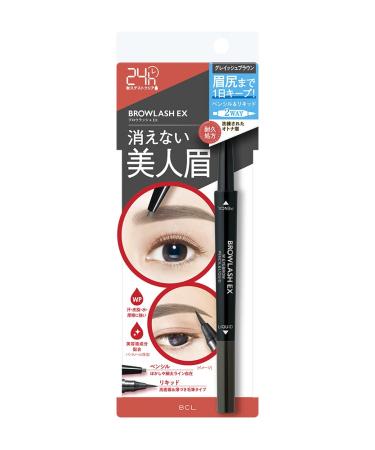 BCL BROWLASH EX Eyebrow Pencil & Liquid Grayish Brown