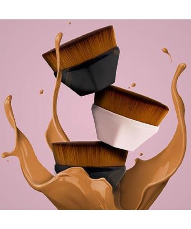 Foundation brush make -up brush no trace design blush brushes to liquid insulation fluid concealer premium with storage box (black)