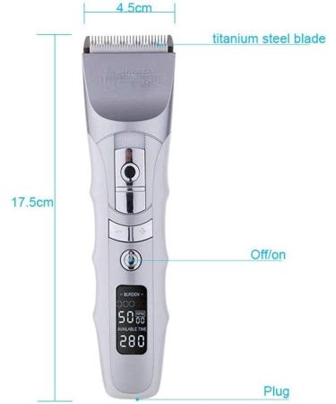 FLaig Professional Cordless Hair Trimmer & Clippers Kit - Rechargeable Beard Trimmer with Display Charging Dock Combs & Scissors for Men & Family Use - Buy Online on GoSupps.com