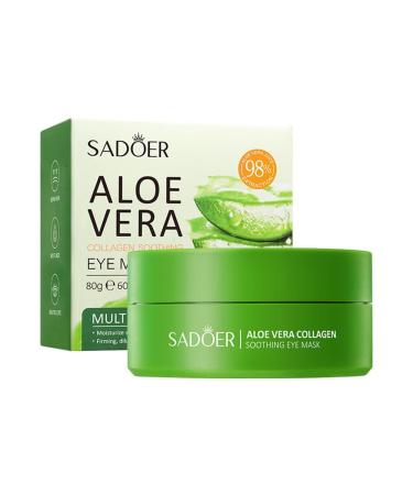 Aloe Vera Eye Masks Under Eye Patches for Dark Circles and Puffiness 60PCS Anti-Aging Eye Patch Treatment Masks Hydrating Eye Mask Skincare Eye Gel Pads for Eye