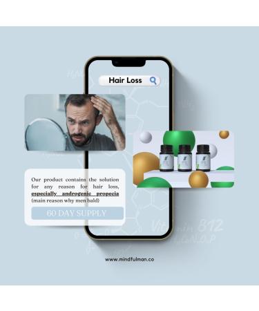 Advanced Potent Lion's Flow Hair Regrowth Supplement - Natural DHT Blocker for Thicker Fuller Hair | Fast-Acting & Clinically Proven Hair Loss Treatment (2-Month Supply - Buy Online on GoSupps.com