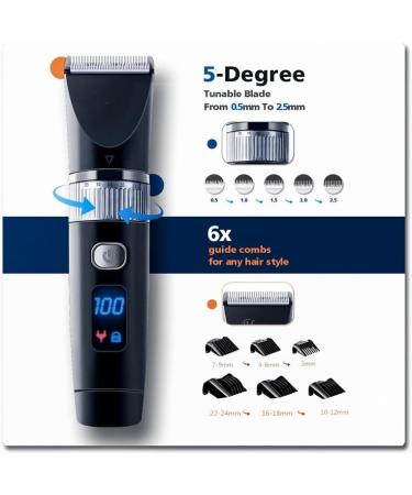 Shop Professional Cordless Hair Clippers for Men - USB Rechargeable Waterproof Haircut Kit & Beard Trimmer - Buy Online on GoSupps.com