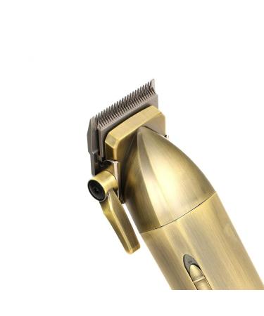 Retro Rechargeable Hair Clippers for Women - LCD Digital Display Trimmer | Hair Salon Essential in Brass Color - Buy Online on GoSupps.com