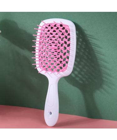 Comb Women's Scalp Massage Comb Hair Brush Women's Hollowed Out Home Salon Hair Styling Tool Comb Wide Tooth Comb (Color : Rose red-white) - Buy Online on GoSupps.com