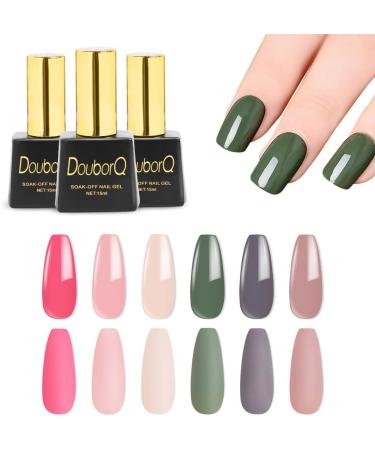 6color/lot Gel Nail Varnish UV Gel Polish Soak Off Gel Lacquer Semi Permanent Hybrid Painting for Home Use Decals Top Coat - (Color: Multi) - Buy Online on GoSupps.com