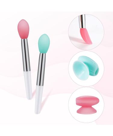 Silicone Lip Brushes with Covers 10pcs Lip Brushes for Lipsticks and 10pcs Covers Reusable Lip Applicators Silicone with Cap for Lip Gloss & Balm Eyeshadow Makeup (Mint Green Pink) - Buy Online on GoSupps.com