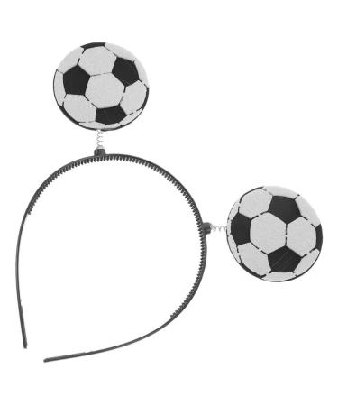 Beaupretty Football Headband Sports Headband Soccer Ball Head Bopper Football Hairband Cheer up Headband for Boys and Girls White 1