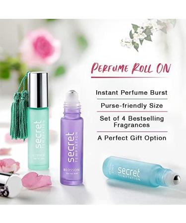 thakor craft Luxury Roller Ball Perfume | Sanya Malhotra Approved Perfume Roll On for Women Pack of 4 (10ml each) | 100% Concentrated Perfume Oil - Buy Online on GoSupps.com