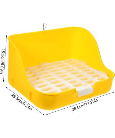 Happyyami Box Rabbit Toilet Rabbit Potty Pet Supply Pet Pee Toilet Pet Potty Bunny Toilet Small Pet Toilet Bunny Potty Little Pig Pee Toilet Pet Training Corner Pet Drawer Potty 28.5X23.5X15.5CM Yellow - Buy Online on GoSupps.com