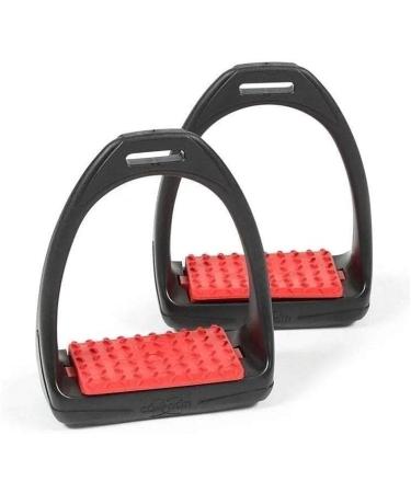Shires Compositi REFLEX Stirrups (691) Shock Absorbent Colours - Adult (4.75") Black-Black Adult (4.75") - Buy Online on GoSupps.com