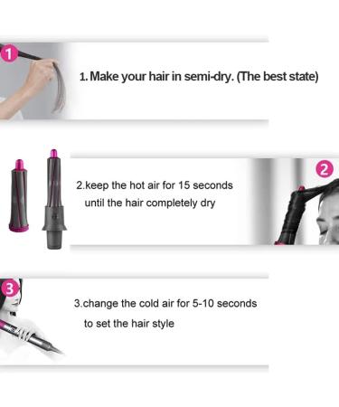 1 Pair 1.2in Short Curling Barrels with Adapter For Dyson Supersonic Hair Dryer Curling Attachment Left & Right Volume and Shape Curling Hair Tool for Medium-length Short Hair - Buy Online on GoSupps.com