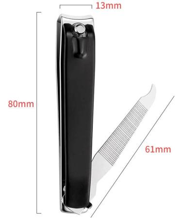 UNbit Nail Clipper Single Anti-Splash Nail Clipper Carbon Steel Manicure Nail Clipper with File Electrophoresis Black Nail Clipper - Buy Online on GoSupps.com