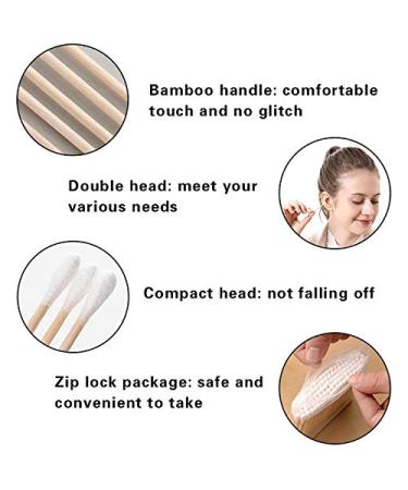 100 Sanitary Napkins & Wooden Double Head Makeup Remover Cotton Swabs - Eco-Friendly Soft & Great for Travel | International Shipping - Buy Online on GoSupps.com