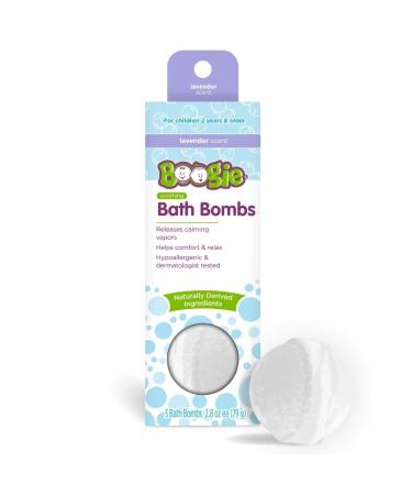 Kids Bath Bombs by The Makers of Boogie Wipes  Boogie Fizzies  Naturally Derived  Made with Aloe and Calming Vapors  Lavender  2.8 oz  3 Bath Bombs  Pack of 1
