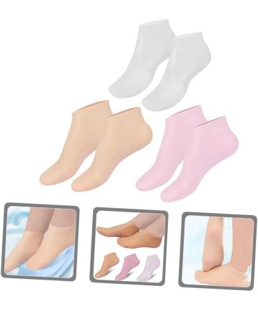 Healeved 3 Pairs Moisturizing Socks Non Socks Spa Socks Foot Socks Moisturizing Overnight Moisturizer Socks Foot Care Gel Socks for Dry Cracked Feet Women Foot Mask Sole of Foot Lotion Sebs - Buy Online on GoSupps.com