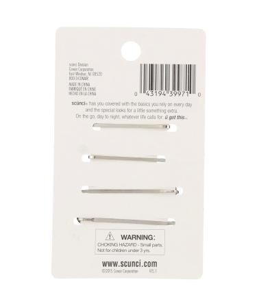 Scunci Real Style Spotlight Stone Bobby Pins - 4 Pack for Elegant Hair Accessories - Buy Online on GoSupps.com
