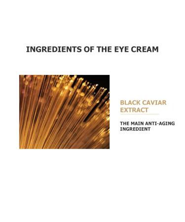 JOMTAM Caviar Black Gold Moisturizing Eye Cream Skin Rejuvenation Dark Circles Smoothing Wrinkles 60gm 2.12oz - Buy Online on GoSupps.com