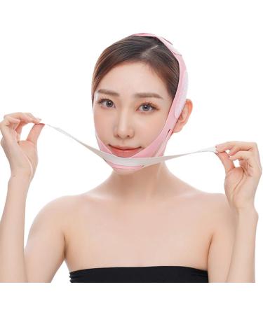 Reusable V line Lifting Mask Double Chin Reducer Face Slimming Strap for Preventing Sagging Pink - Buy Online on GoSupps.com