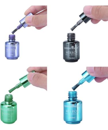 Romida Gel Colors Set - 4 Glitter UV Nail Polishes for Stunning Nail Art & Designs - Buy Online on GoSupps.com