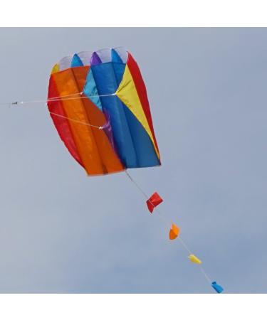 Besra Colorful Parafoil Kite with Long Tail - Easy to Fly Outdoor Fun for Kids & Adults | 20 inch - Buy Online on GoSupps.com