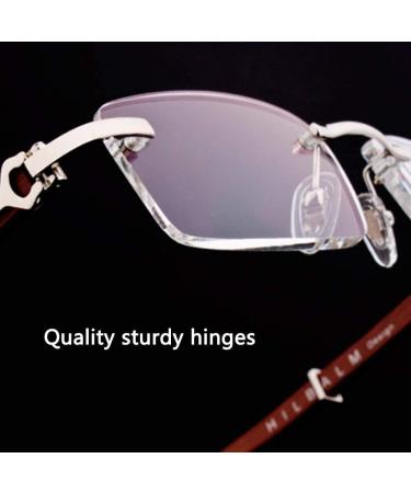 Buy CAOXN Fashionable Rimless Reading Glasses for Men & Women - High-End Handmade +1.00 Strength | Stylish & Comfortable - Buy Online on GoSupps.com
