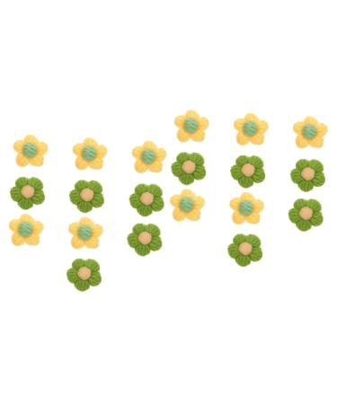 FOMIYES 20 Pcs Hairpin Accessories Tiara Crochet Floral Applique Creative Hairpin Making Supplies Child Yarn 1 count (Pack of 1) Assorted Color 1x2pcs