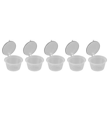 5 Pi ces 50 Ml de Capsule de Caf R utilisable Tasse de Filtre Caf Dosette de Caf avec Cuill re pour Machine Caf (transparent)