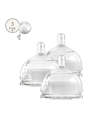 Inttero Fast Flow Anti-Colic Vent Nipples - 3-Pack (4-9 Months, 3 Holes) - Buy Online on GoSupps.com