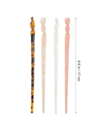 Lurrose Vintage Acetate Hairpins - Retro Tortoise Chopsticks for Women & Girls - 6 Piece Chinese Hairpin Set for Stylish Buns & Hairstyles - Buy Online on GoSupps.com