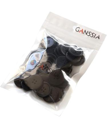 50PCS GANSSIA 1 Inch Black Resin Sewing Buttons for DIY Craft Decoration - Buy Online on GoSupps.com