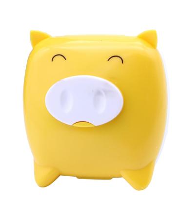 Healeved 2pcs Lens Storage Cartoon Lens Case Storage Box Storage Travel M Yellow