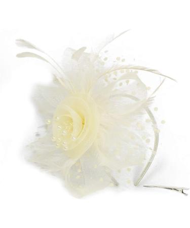 1920s Headband 1920s Flapper Headpiece Vintage Hair Clip Bridal Hairband for Pageant Themed Party Cocktail Wedding Beige - Buy Online on GoSupps.com