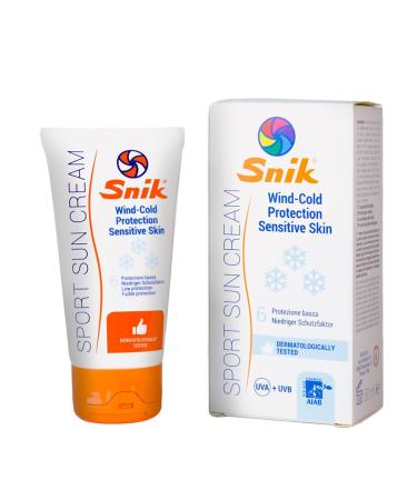 Snik SPORT SUN CREAM Wind Cold Protection Sensitive Skin | Sun cream for face and hands with protection against cold and wind | SPF 6, low protection | UVA + UVB, organic | Tube of 50