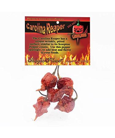 Dried Carolina Reaper Pepper Whole Pods, 1/4 oz. (Basic pack) - Buy Online on GoSupps.com