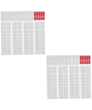 DOITOOL 10 Sheets Nail Stickers Gel Nail Strips Manicure Kit Tools Red Nail Polish Gel Wraps for Nails Clear Nail Wraps Transparent Stickers Gel Nail Sticker Pedicure Polishing Strip Tape