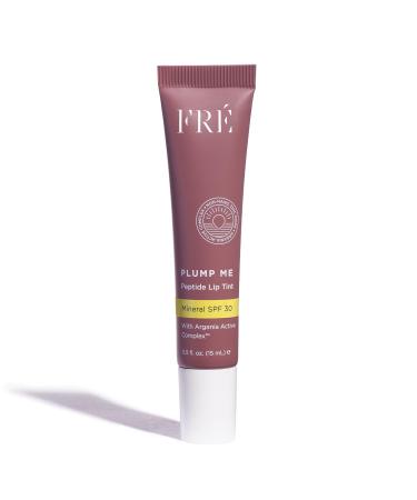 FR Plump Me Peptide Lip Tint SPF 30 (Cassis) 4-in-1 Plumping & Hydrating Mineral SPF 30 Lip Tint with 100% Non-Nano Zinc Oxide Clean Vegan Lip Care