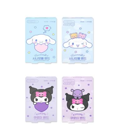 Kuromi & Cinnamoroll's Mixed Sizes Bandages Set of 48-4 Boxes with 12 Each