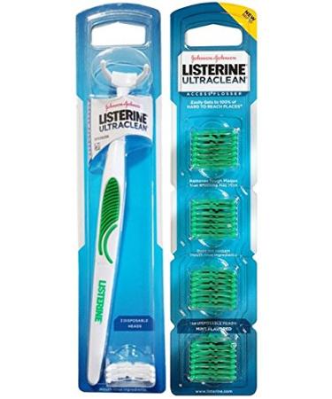 Ultra Clean Access Dental Floss for Hard to Reach Areas Floss Handle with 28 Refills Mint