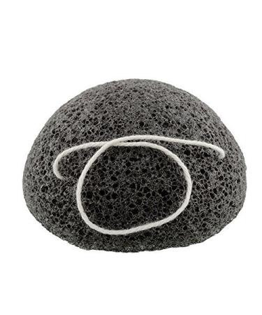 Konjac Sponge 100% Natural Vegetable Fiber | French Red Clay | Activated Charcoal | PH Balanced | FREE Collagen Eye Patch | Deep Sea-Anti Wrinkle | Moisturizing (Black)