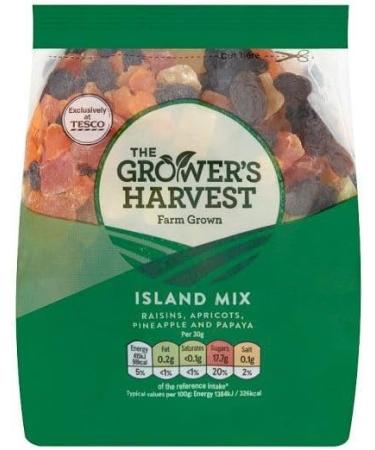Grower's Harvest | Island Mix 300G | A mix of raisins | sweetened dried pineapple | sweetened dried papaya and dried apricots | Premium Quality | Fruit mix - Buy Online on GoSupps.com