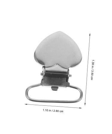 FRCOLOR 90 STK Peach Heart Pacifier Holder Clips | Stainless Steel Snable Clip for Baby Braces & Heart-Shaped Pacifier Tape - Buy Online on GoSupps.com