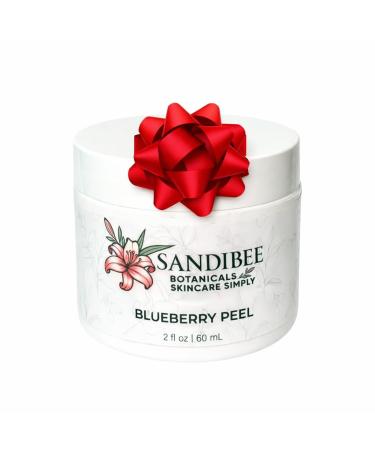SandiBee Botanicals Blueberry Enzyme Peel Natural Facial Exfoliating Treatment 2 fl oz Gentle Weekly Skincare for Sensitive and Acne-Prone Skin