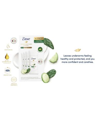 Buy Dove Advanced Care Invisible+ Antiperspirant Deodorant Stick - Cucumber and Cactus Water - 2.6 oz, 4 ct - Buy Online on GoSupps.com