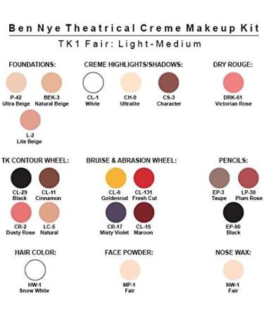 Ben Nye Theatrical Pro Makeup Kits Fair - High-Quality Professional Makeup for Performers | Shop Internationally - Buy Online on GoSupps.com