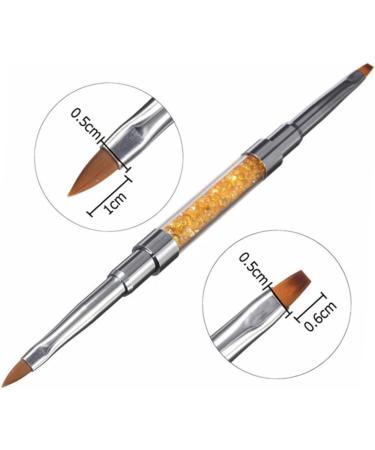 POPETPOP Nail Dotting Tool Nail Art Nail Kits Nail Builder Brush Nail Brush Kit De Manicura Kit De U as De Gel Flat Brush Pen False Tip Builder Brush Dual Brush Pens Manicure Flat Pen medium Golden - Buy Online on GoSupps.com