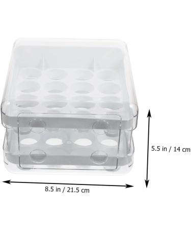 Angoily Egg Storage Box Plastic Container Fridge Accessories Egg Rack Refrigerator Plastic Pp White Egg Tray White 21.5x22.5x14cm - Buy Online on GoSupps.com