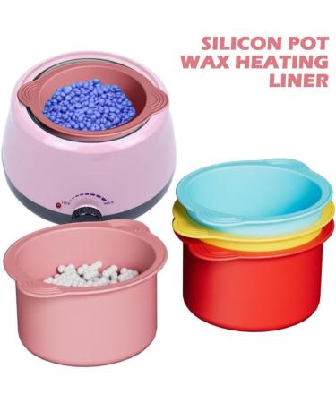 Buy DHLIIIQQ Silicone Wax Warmer - Reusable Non-Stick Wax Container with Spatula | Perfect for Wax Heating & Replacement - Buy Online on GoSupps.com